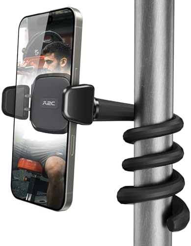 A2C Flexible Phone Holder for Treadmill, Peloton, Stroller, Shopping Cart, Desk, Portable Gooseneck 16.5” Long Arm Phone Mount for 4.7”-6.9″ Smartphones – Enhanced Compatibility and Speed