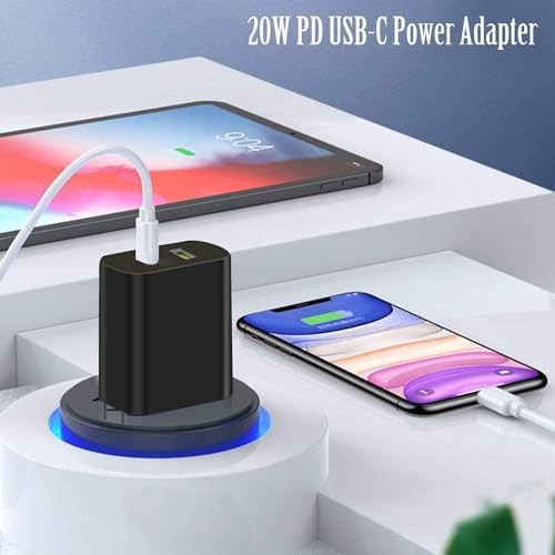 20 W Dual Port USB C Charger Block – Fast Charging Power Adapter (2-Pack) for i Phone 14/13/12/11, i Pad, Samsung & More – Compact, Reliable, and Efficient Wall Charger for All Your Devices