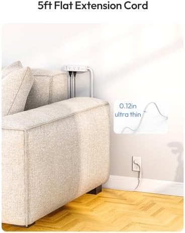 Stylish Pink Surge Protector Power Strip by NTONPOWER – 15 FT Flat Extension Cord with 9 AC Outlets & 3 USB Ports (1 USB-C), 1080 J Surge Protection for Home, Dorm, and Desk Use – Perfect for Women Seeking Efficiency and Aesthetic