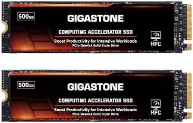 Elevate Your Gaming and Creative Potential with the Gigastone 500 GB M.2 NVMe SSD – Lightning-Fast PCIe Gen 4 Internal Solid State Drive for Seamless 3 D Rendering and 4 K/8 K Video Editing – Unmatched 5,000 MB/s Read Speeds for Gamers and Content Creators – Perfect Upgrade for PCs, Laptops, and PS5 with Enhanced Compatibility and Reliability