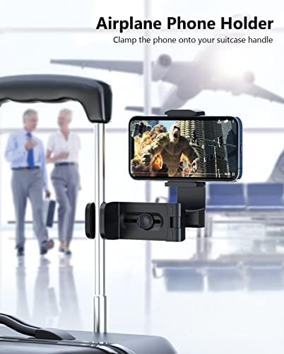 Mii KARE Universal Airplane Phone Holder – Innovative 360-Degree Rotating Smartphone Mount for Ultimate In-Flight Entertainment, Lightweight and Durable Travel Companion for Effortless Viewing on Tray Tables, Perfect for Long Flights and Quick Getaways