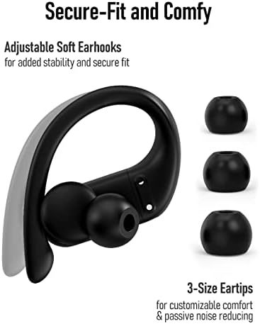 Elevate Your Workout with Open Comfy CF301 Wireless Headphones – Bluetooth Open-Ear Design for Unmatched Comfort and Ambient Awareness, Perfect for Running and Gym Sessions, Superior Sound Quality, Secure Fit for Active Lifestyles, Black – Seamless Compatibility and Lightweight Portability