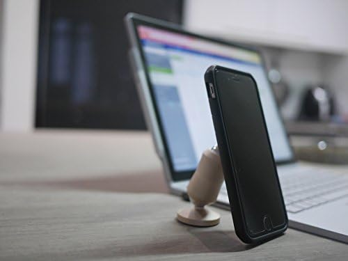 Revolutionary Dual Magnetic Phone and Tablet Holder in Matte Black – Ultimate Hands-Free Mount for Safe Driving and Workstations with Adjustable Viewing Angles and Rapid Compatibility