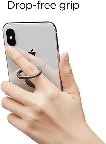 Spigen 360° Style Ring Grip – Versatile Phone Holder & Kickstand in Champagne Gold, Magnetic Car Mount Compatible, Durable Zinc Alloy & Stainless Steel for All Smartphones & Tablets