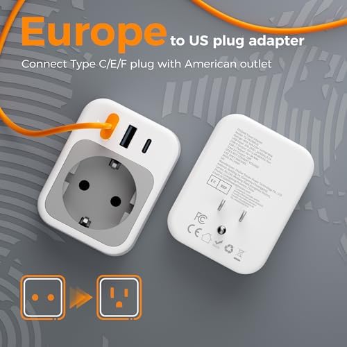 TESSAN Universal Type G UK Travel Adapter with 3 USB Ports & USB-C Charger – Effortless US to UK Plug Conversion for Global Travelers to England, Ireland, Qatar, Hong Kong, Dubai, and More – Compact Power Solution for Fast and Safe Device Charging