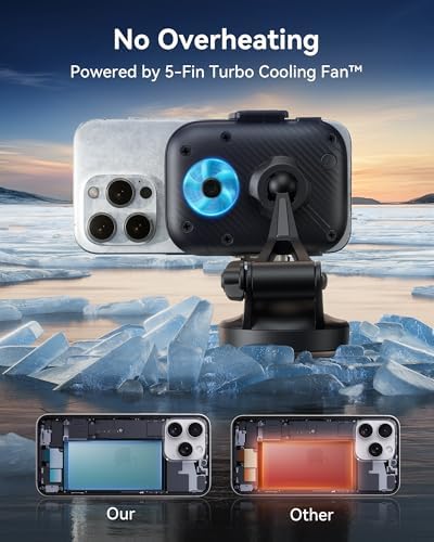 Premium INIU Mag Safe Car Phone Holder & Qi2 Wireless Charger – 360° Adjustable Auto-Clamping Mount for i Phone 16, 15, 14, 13, Xs, XR, Samsung S23 – Fast Charging & Hands-Free Convenience for Optimal Driving Experience