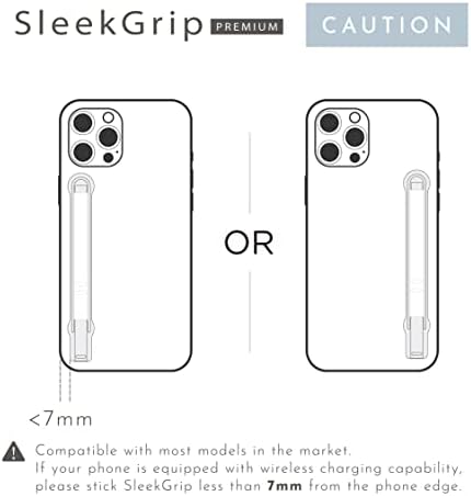 Ultra Slim Sleek Grip Premium: Versatile Swappable Phone Grip & Stand for i Phone and Android – Lightweight Space-Grade Design with Dual Viewing Angles, Quick Installation, and Enhanced Durability – Perfect for On-the-Go Photography and Hands-Free Viewing