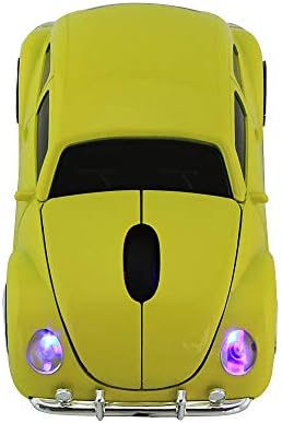 VW Beetle Wireless Sports Car Mouse – Fun & Functional 2.4 GHz Optical Mouse for Computers & Laptops, Ergonomic Design with LED Light, Glossy Finish, Perfect for Home & Office Use