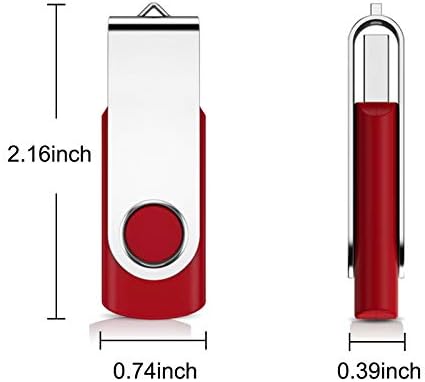 Vibrant 64 GB USB Flash Drive Pack – 5 Colorful Metal Swivel Thumb Drives with LED Indicator & Lanyards for Easy Portability – Ideal for Students & Professionals Seeking Reliable Data Storage Solutions