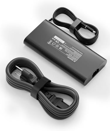 High-Power 100 W USB-C Laptop Charger for Dell Models – Fast Charging AC Adapter with Enhanced Compatibility for Latitude, Inspiron, and Precision Series – Eco-Friendly TPE Cable, Multiple Safety Protections, and Convenient Cable Management – Ideal Travel Companion for Home and Office Use