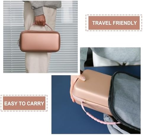 Premium Hard Travel Case for Halo Bolt Air 58830 & Air+ 55500 m Wh Power Kits – Stylish Rose Gold Emergency Power Bank Storage with Protective Mesh Pocket for Accessories, Charger Compatibility & Organized Portability