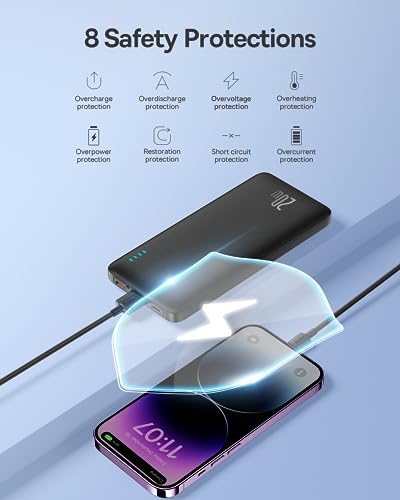 Baseus 20 W PD QC Power Bank – Ultra-Slim 10,000 m Ah Fast Charging Portable Charger with Dual USB-C Ports for i Phone 15/14/13/12/11, Samsung S23/S22, Google & LG – Lightweight & Enhanced Compatibility for On-the-Go Power Solutions