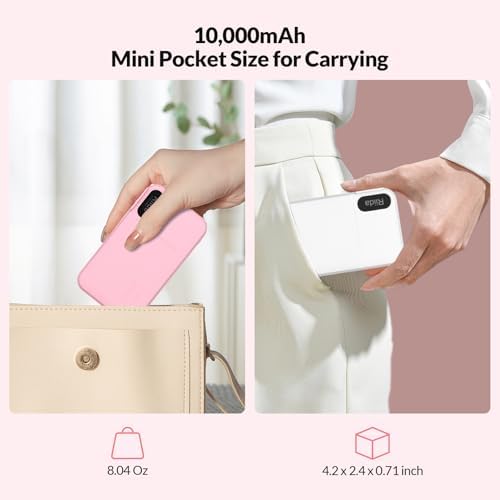 Ultimate 10,000 m Ah Portable Charger with Built-in Cables – 22.5 W Fast Charging Power Bank for i Phone 16/15/14/13, Samsung Galaxy S24/S23/S22, Google Pixel, and LG Devices – Travel-Friendly Battery Pack with AC Wall Plug for Effortless Recharging, Sleek Black Design for On-the-Go Convenience