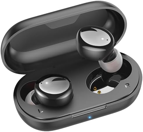 Kurdene Bluetooth 5.3 Wireless Earbuds – Featherweight Sports Earphones Delivering Rich Deep Bass and Crystal-Clear Call Clarity – Chic Light Blue In-Ear Headphones for Ultimate Comfort During Workouts and Daily Activities