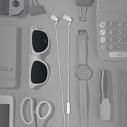 Panasonic Ergo Fit Wired Earbuds with Microphone – Superior Sound Quality with Ergonomic Comfort, Universal 3.5 mm Jack Earphones for Phones and Laptops in Stylish Metallic Purple – Custom-Fit Earpieces (S/M/L) for Optimal Audio Experience and Hands-Free Calls – RP-TCM125-VA
