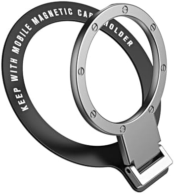 Premium Sleek AGG Magnetic Phone Ring Holder – Universal Mag Safe-Compatible Grip for Unmatched Stability, Ideal for Selfies and Texting – Durable Metal Design in Classic Black for Effortless Wireless Charging and Everyday Use