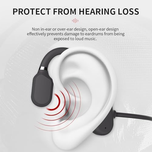 Ultra-Light Open Ear Bluetooth Sports Headphones – Waterproof & Sweatproof Ergonomic Earbuds for Unmatched Comfort in Running, Cycling, and Hiking – Hands-Free Microphone with Ambient Awareness for Active Lifestyles