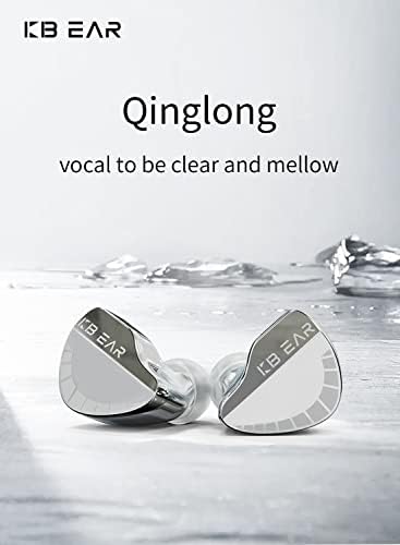 KBEAR Qinglong Hi-Fi Wired In-Ear Monitors – Premium Noise-Cancellation Earbuds with PU+PEEK Diaphragm for Unmatched Sound Precision, Ergonomically Designed for All-Day Comfort, Customizable Detachable Cable Ideal for Musicians and Audiophiles