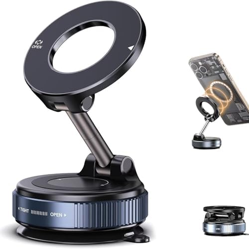 Revolutionary 360° Adjustable Magnetic Phone Holder – Ultimate Suction Cup Car Mount for All Smartphones, Perfect for Gym, Shower, and On-the-Go Use, Enhanced Magnetic Grip for Secure Attachment on Any Surface, Compact Foldable Design for Effortless Travel and Versatile Accessibility