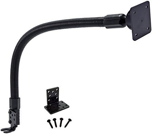 Versatile ARKON Car & Truck Seat Rail Mount for Satellite Radios and GPS | 22-Inch Flexible Gooseneck Arm with 4-Hole AMPS Compatibility | Durable, Easy-Install Vehicle Accessory for Optimal Device Positioning and Enhanced Driving Safety