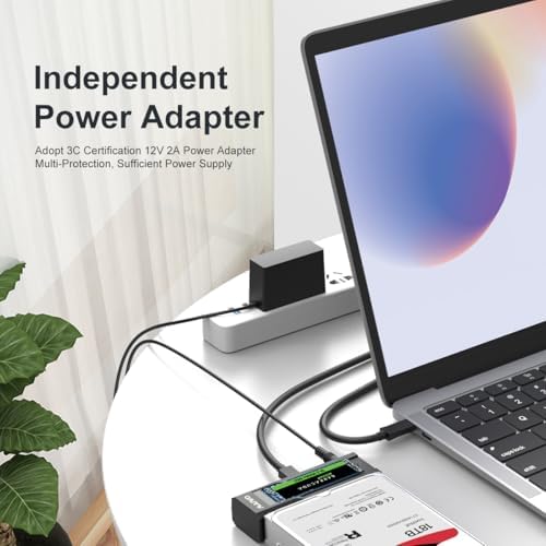 Transform Your Data Management with the MAIWO NVMe SATA M.2 to SATA Enclosure – High-Speed USB-C Adapter for Effortless Hard Drive Access, Compatible with 2.5” & 3.5” Drives, Tool-Free Design for Quick Installations, 10 Gbps Transfer Speeds, Ideal for Tech Enthusiasts and Professionals Seeking Versatile Storage Solutions