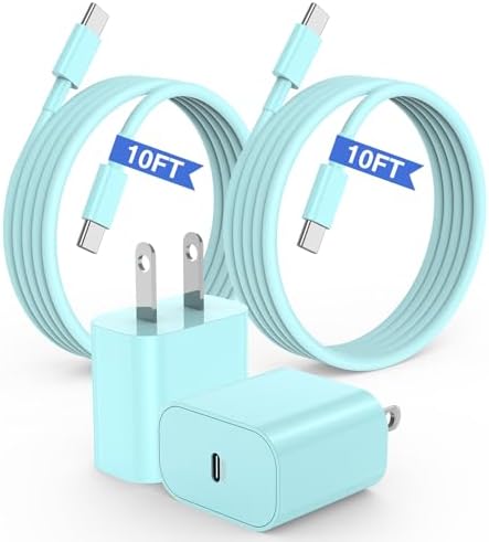 20 W USB-C Fast Charger for i Phone 16/15 Series & i Pad – 6 ft Type C to C Cable, High-Speed Wall Adapter for Optimal Performance, Compact & Durable Power Solution for Apple Devices – Experience Rapid Charging Anywhere