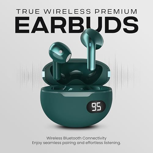Gabba Goods Bliss Wireless Bluetooth Earbuds – Ultimate Ergonomic In-Ear Fit with Touch Controls for Seamless Audio Experience, 6-Hour Playtime & Built-in Mic for Crystal Clear Communication – Perfect for Travel, Gym, Home & Gaming Compatibility in Stylish Black Finish
