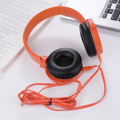 Classroom Audio Excellence: 10-Pack Durable Wired Headphones for Students – Adjustable Comfort, Enhanced Device Compatibility, Lightweight Design for Effortless Portability, Ideal for Group Learning and Focused Study Sessions