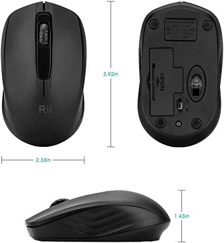 Upgrade Your Computing Experience with Rii 10-Pack Wireless Mouse – Effortless 2.4 GHz Connectivity for PC & Laptop, Ergonomically Designed for Comfort, Portable USB Dongle Included, Perfect for Home, Office, and School Use – Reliable High-Precision Optical Mice in Sleek Black Finish