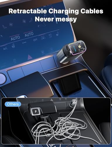 Celestial Power: 4-in-1 Starlight Retractable Car Charger with Fast Dual USB Ports – Compatible with i Phone 15/14/13 – Innovative Tangle-Free Charging Solution for Enhanced Portability and Style