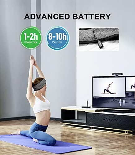 Revolutionize Your Rest with the Bluetooth Noise-Cancelling Sleep Headband – Ultimate Comfort Meets Stylish Functionality for Insomnia Relief, Travel, and Active Lifestyles – Ideal for Yoga and Leisure with Ultra-Thin Speakers in Sleek Black & Grey