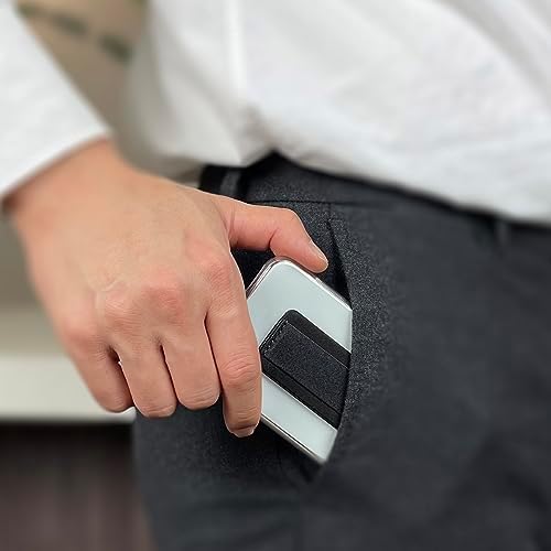 Universal Ergonomic Phone Grip Holder for One-Handed Control – Wireless Charging Compatible Finger Strap – 3-Pack of Durable Smartphone Accessories in Stylish Black – Perfect for Active Lifestyles & Effortless Multitasking