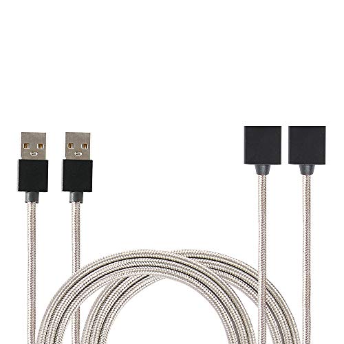 DRX Magnetic USB Charger Cable 2-Pack [2.6 ft] – Fast Charging with Double-Braided Nylon for Enhanced Durability and Compatibility – Sleek Grey Design for Modern Tech Accessories – Effortless Magnetic Connection for Quick Device Charging