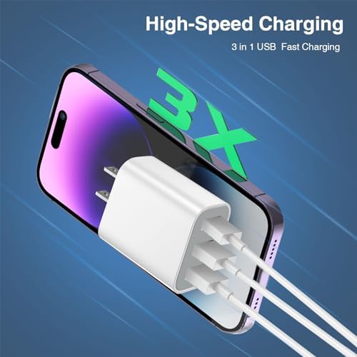 Dual-Pack USB Charger Block – Fast Multiport Wall Charging Adapter for i Phone 16/15/14/13/12/11/10 Pro and More – Compact Power Solution for Home, Office, and Travel – Enhanced Speed and Reliability for All Your Devices