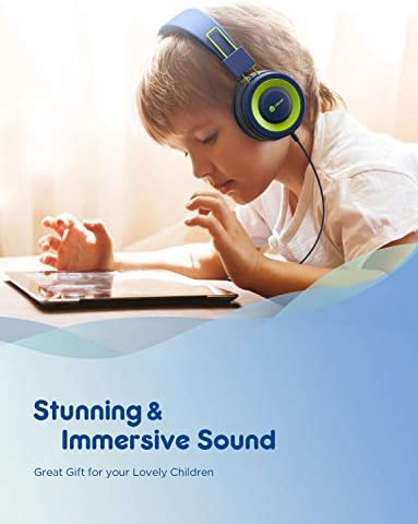 i Clever HS14 Kids Headphones – Stylish Black & Pink Volume-Limited On-Ear Headset with Built-In Microphone for Safe Listening and Enhanced Comfort, Foldable Travel Design for School and Home Use, Perfect for Tablets and Laptops
