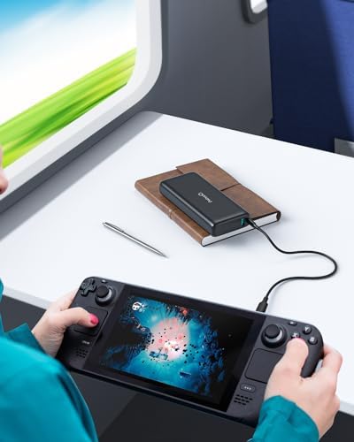 NEWQ 20000 m Ah Portable Power Bank – 65 W PD 3.0 Fast Charger with Dual USB Ports for Seamless Device Compatibility – Ideal for Gaming Consoles like Steam Deck & Switch, Laptops including Mac Book, Dell, Lenovo, & Asus – Compact, Lightweight Design for On-the-Go Charging