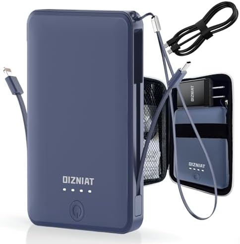 Compact 10,000 m Ah Fast Charging Power Bank with Integrated USB-C & Lightning Cables – Ultra Slim Travel Charger for i Phone 11-16 and Android Devices – Lightweight Design with 4 Simultaneous Outputs – Complete Charging Bundle with Wall Adapter & Organizer for Effortless Portability Compact 10,000 m Ah Fast Charging Power Bank with Integrated USB-C & Lightning Cables – Ultra Slim Travel Charger for i Phone 11-16 and Android Devices – Lightweight Design with 4 Simultaneous Outputs – Complete Charging Bundle with Wall Adapter & Organizer for Effortless Portability
