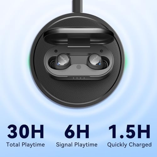 Experience Unmatched Sound Quality with Ear Fun Free 1 S Wireless Earbuds – Deep Bass Bluetooth Headphones Featuring 4 Mics for Crystal-Clear Calls, Customizable EQ App for Tailored Audio, IPX7 Waterproof Design for Ultimate Durability, 30 Hours Playtime with Wireless Charging Capability, Compatible with All Devices