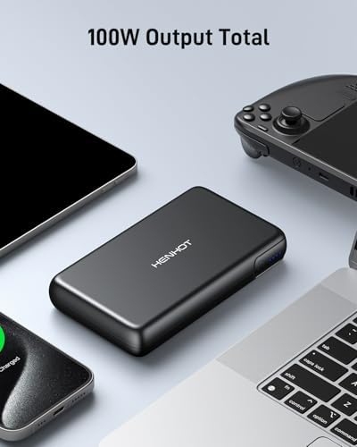High-Power 100 W Portable Charger – 30000 m Ah Universal Battery Pack with USB-C PD Fast Charging for Laptops, Tablets, and Smartphones – Ideal for Dell, Mac Book, HP, Asus, Lenovo, Steam Deck, Switch, i Phone, Galaxy, and i Pad – Ultimate Travel Companion with Enhanced Efficiency