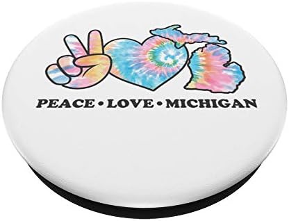 Peace Love Michigan PopSockets Grip and Stand for Phones and Tablets – Enhanced Compatibility and Speed