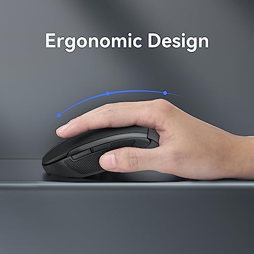 TECKNET Ultra-Portable Folding Wireless Mouse with Adjustable DPI – Perfect Travel Companion for Notebook and PC Users – Exceptional 2-Year Battery Life for Uninterrupted Productivity – Ergonomic Design for Comfort and Precision – Reliable 2.4 GHz Wireless Connectivity for Seamless Performance