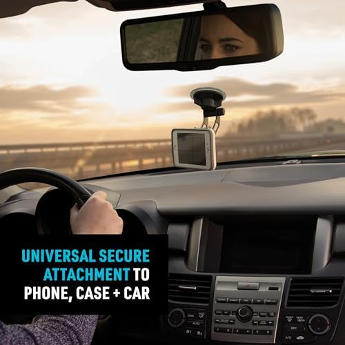 Transform Your Driving Experience with the Nite Ize Steelie Windshield Mount – Superior Magnetic Phone Holder for Effortless Access to GPS and Calls – Premium Compatibility with Mag Safe and Most Smartphones – Quick Squeeze Design for Instant Attachment – 360-Degree Rotation for Optimal Viewing – Durable and Easy to Install Car Accessory for Enhanced Safety and Convenience