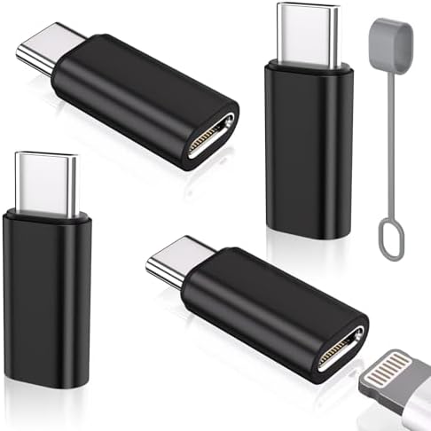 Premium 4-Pack Lightning to USB C Adapters for i Phone 15/16 and Galaxy S24 – Fast Charging & Data Sync Solutions for Seamless Connectivity, Compact Design, and Enhanced Durability – Essential Accessory for Modern Devices