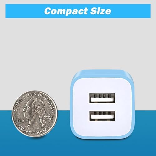 Fast Charging Dual Port USB Wall Charger 4-Pack – 2.1 A Power Adapter for i Phone 14, Samsung, Android Devices – Compact & Reliable Charging Block for Home and Travel – Enhanced Compatibility for Busy Lifestyles
