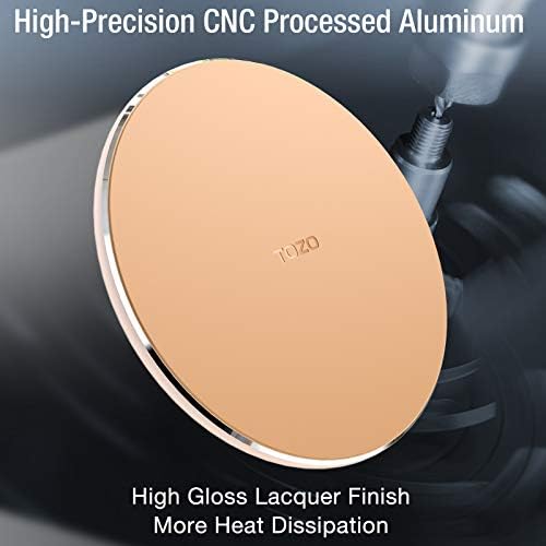 TOZO 2025 Upgraded 15 W Max Fast Wireless Charging Pad – Sleek Rose Red Design for i Phone 16/15/14/13/12 Series & Samsung Galaxy S24/S23/S22 – Ultimate Wireless Power Solution for Busy Lifestyles – Efficient, Portable & Compatible Charging Experience