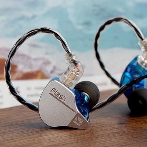 Transform Your Sound Journey with keephifi KBEAR Flash Hi-Fi Earphones – Premium Dual Driver Hybrid In-Ear Monitors in Stunning CNC Aluminum Alloy, Featuring Detachable 2 PIN-C Cable for Customization and Ergonomic Comfort for Extended Listening Sessions (Purple, Without Mic)