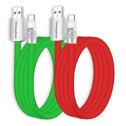 Ultra-Durable Chubbycable Couple 2-Pack: High-Speed 240 W Silicone Charging Cables for i Phone 16/15, i Pads & Galaxy Devices – Flexible 4.9 FT Length in Stylish Dark Blue & Orange for Optimal Performance and Reliability