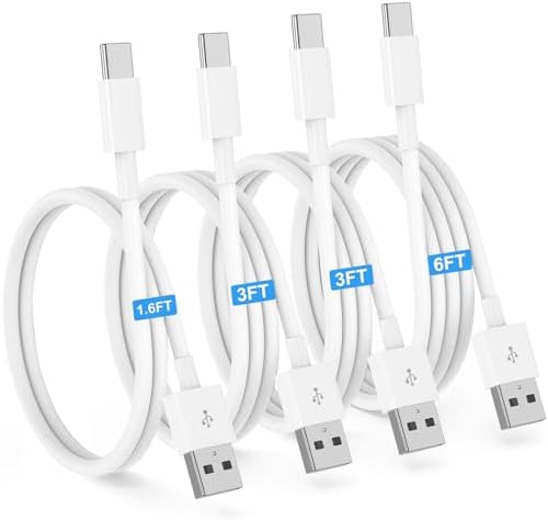 Essri 3-Pack Carplay USB A to C Cable for iPhone 16/15 Pro Max,USB C Car Charger Cable 3FT+3FT+6FT,Fast Charging Cord Compatible with iPad Pro/Air/Mini, for Apple 16/15 Series,for Samsung,Black/White – Enhanced Compatibility and Speed