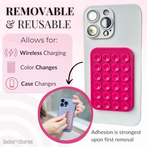 Lavender Fizz Silicone Phone Mount – Versatile Hands-Free Suction Holder for i Phone & Android – Ideal Tik Tok Filming & Video Call Accessory – Secure, Removable Grip for Effortless Mobile Use – Stylish & Functional Design for On-the-Go Convenience