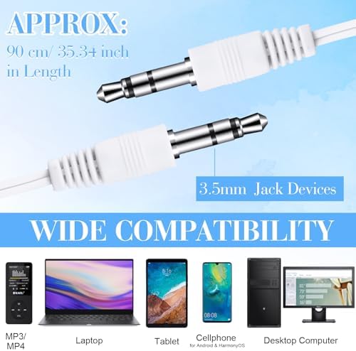 Kanayu 100-Pack Kids Earbuds – Premium Classroom Headphones with 3.5 mm Compatibility, Individually Packaged for Hygiene, Ideal for Students and Teens, Durable Black and White Design for Enhanced Learning Experiences